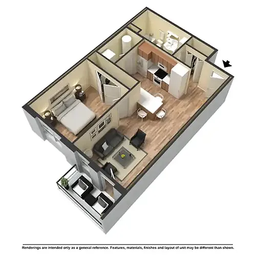 Floor plan One Bedroom