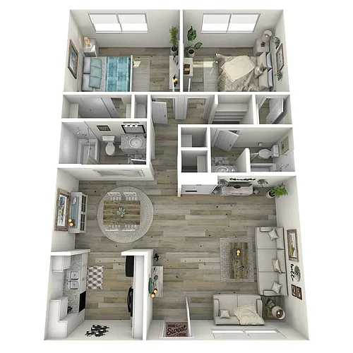 Floor plan 2 Bdrm