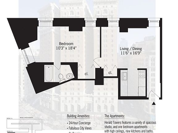 2nd image of 50 W 34th St APT 4B6