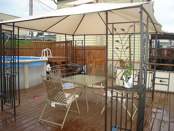 deck with pool