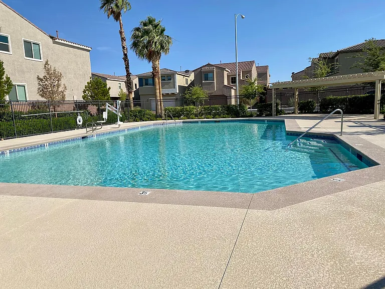 Community pool a 1 minute walk from the house