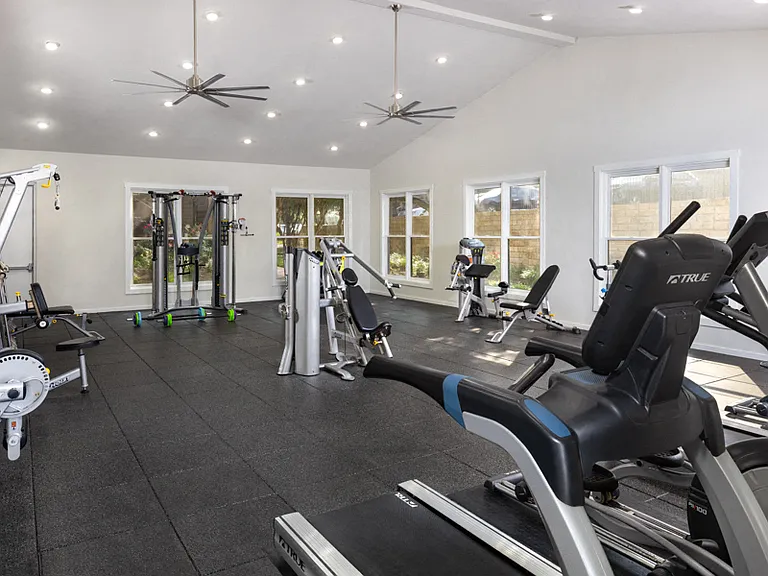 Fully-equipped fitness center with TRX and cardio