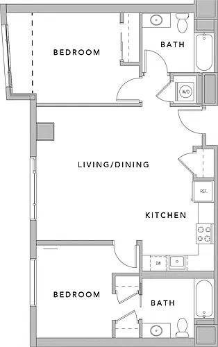 Floor plan 2G Balcony