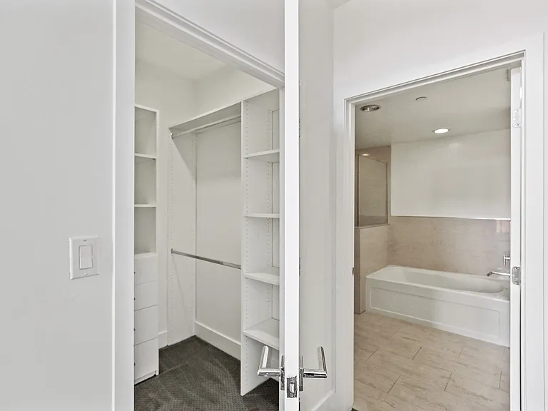 Walk-In Closet with Built-In Organizers