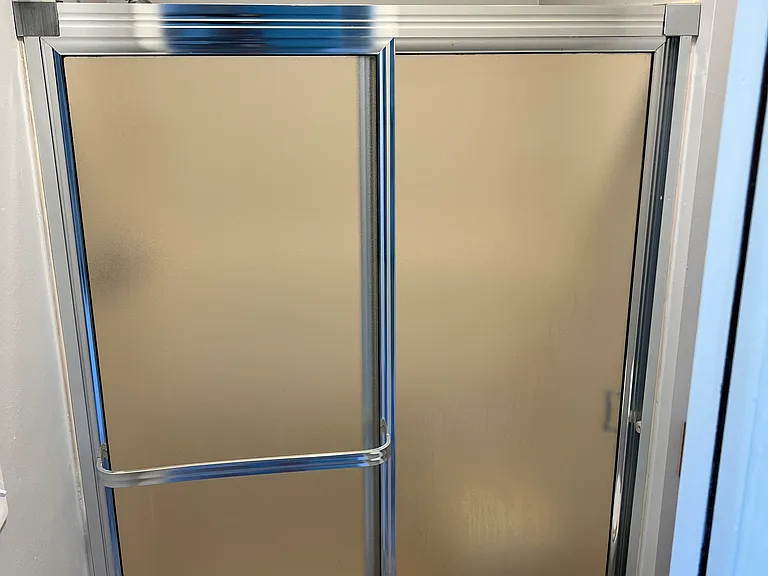 Primary bathroom with walk-in shower