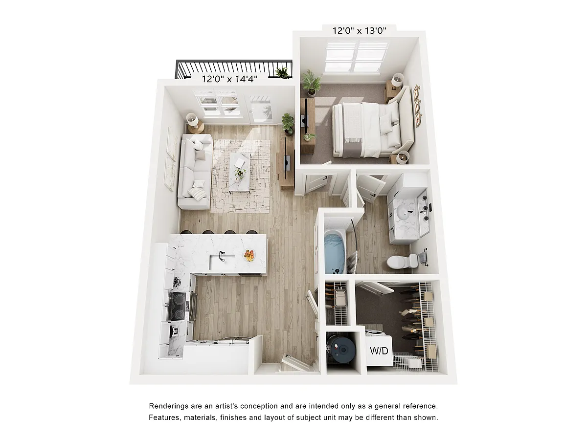 Floor plan One-Bedroom