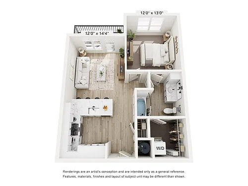 Floor plan One-Bedroom