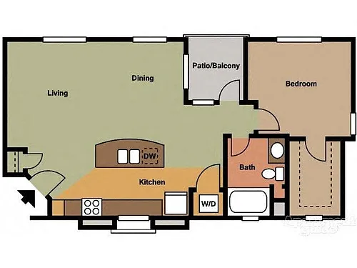 Floor plan Skyros One Bedroom