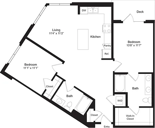 Floor plan 2 Bedroom B