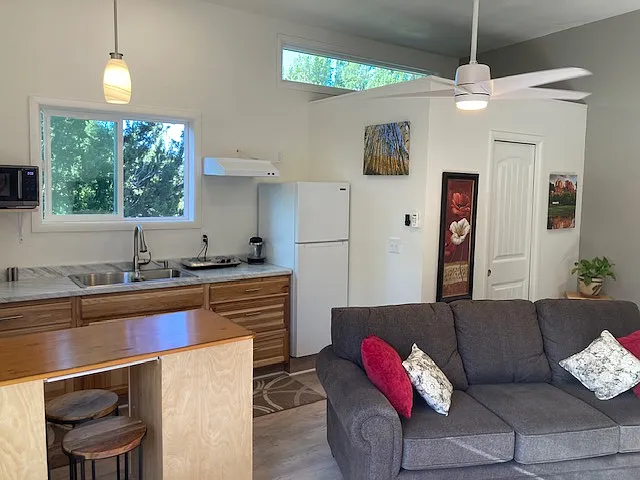 Living room and kitchen has it's own 
a/c unit and heater