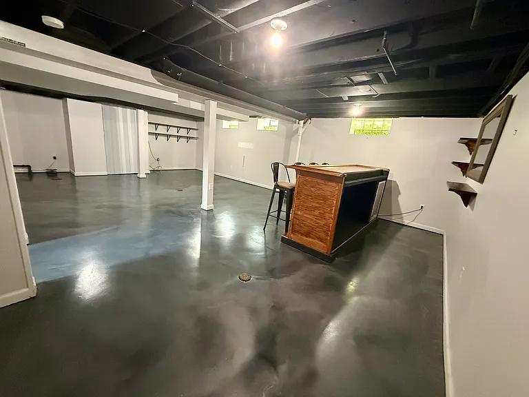 Basement with bar