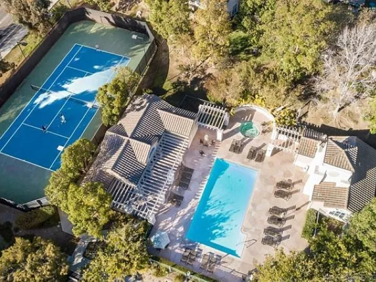 Aerial view of amenities