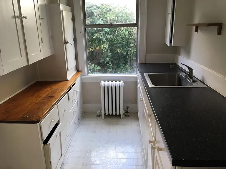 new sink, countertops and cabinets.