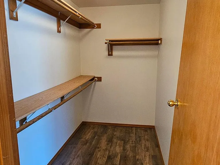 Upstairs master bedroom walk-in closet
