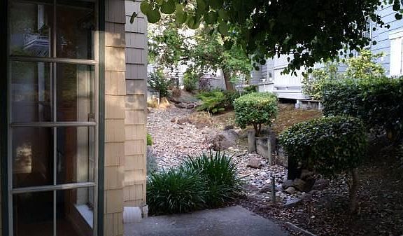 Back patio & lagoon view from living room & dining room (patio slider doors)