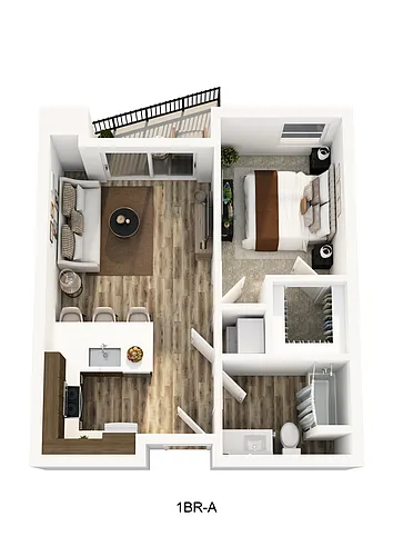 Floor plan 1br-a