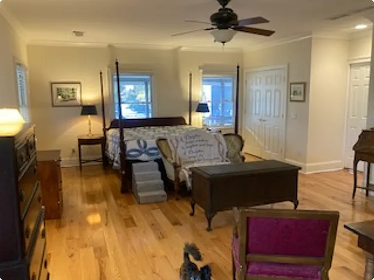 Large Master Bedroom with king sized beds, two double closets, adjoining full bath.