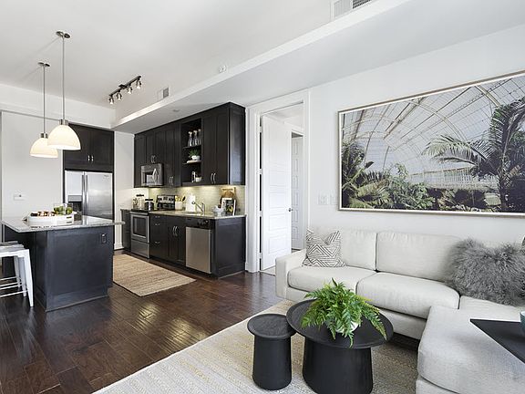 Beautiful open kitchen. Custom kitchen Cabinets, designer tile backsplash Stainless steel appliances, Premium granite counter tops. Spacious Living Room. Open concept floor plan, with natural light. C