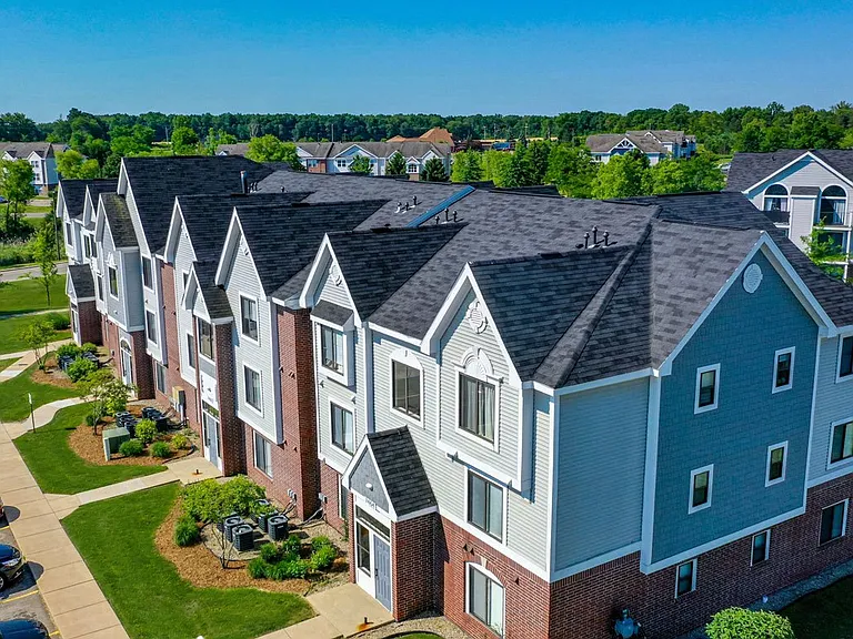 Ariel view at Heatherwood Apartments, Grand Blanc, Michigan