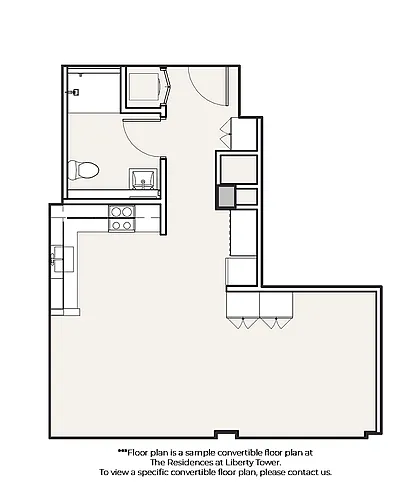 Floor plan Convertible Studio