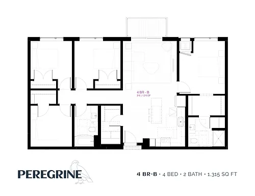 Floor plan 4 Bedroom B- PBV