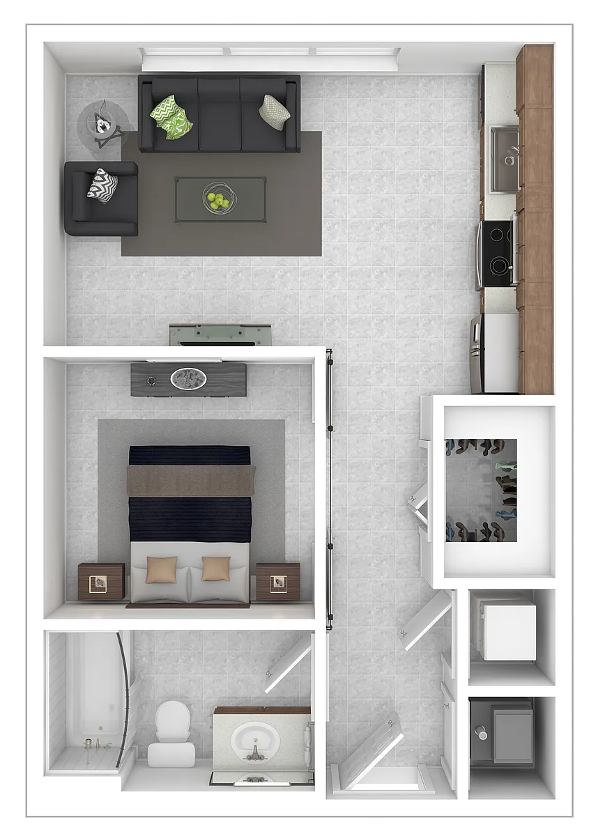 Floor plan Lavender + Den (S1)