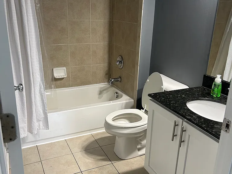 Bathroom#2 with upgraded light fixtures.
