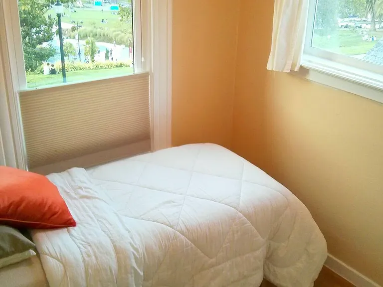 small bedroom, it has its own closet.