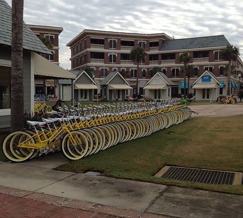 Front view, Bike rentals