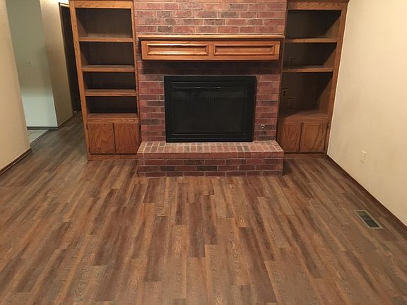 Fireplace & bookcases