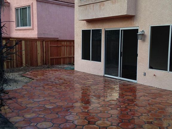 Patio outside family room and kitchen