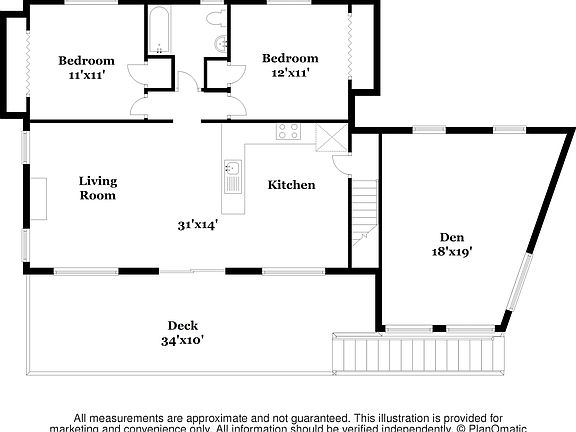 Upper level floor plan