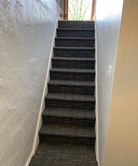 looking upstairs showing separate outside entrance