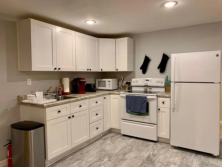 Basement level kitchen