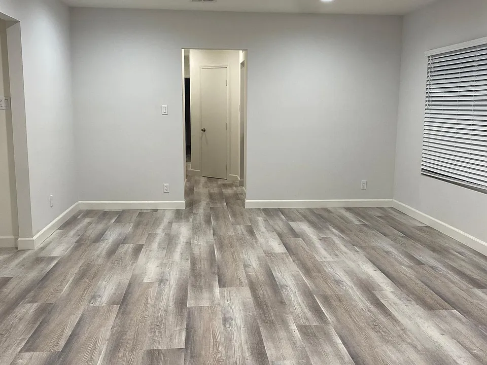 living room view of the hallway