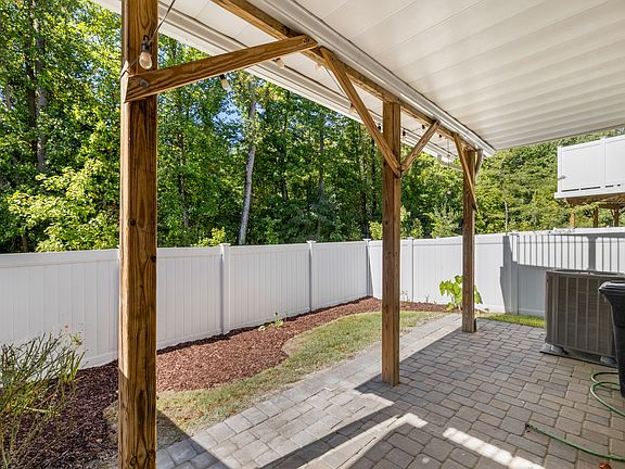 Private fenced in yard and covered patio