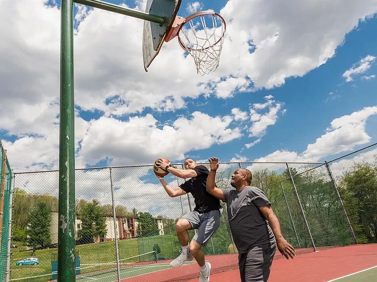 Lighted Basketball Court