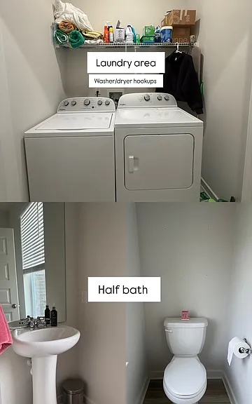 washer/dryer hookups provided only