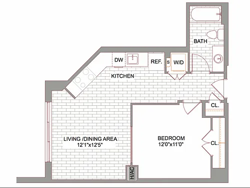 Floor plan 1X1