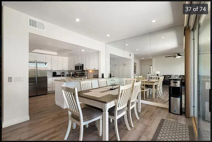 Elegant and inviting_the dining area offers the perfect setting for gatherings, with natural light and seamless flow to the kitchen and living spaces. _____