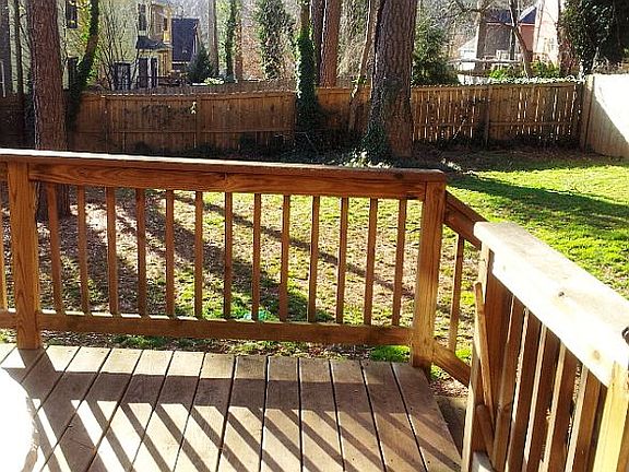 Deck view of backyard