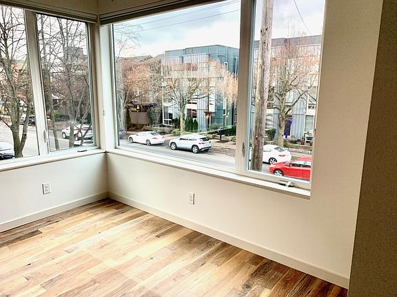Windows facing out from the living area.