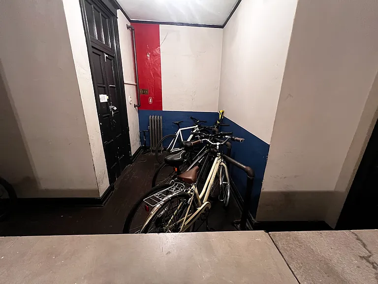 Bicycle parking in upper lobby, first come, first served.