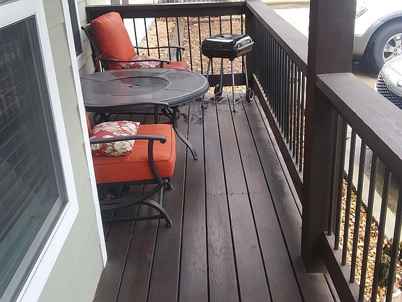 New stain front deck.