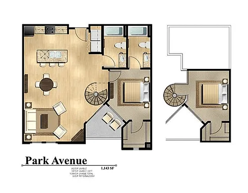 Floor plan Park Avenue Loft