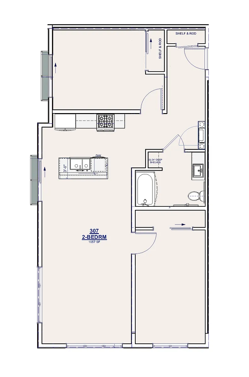 Floor plan Two Bedroom