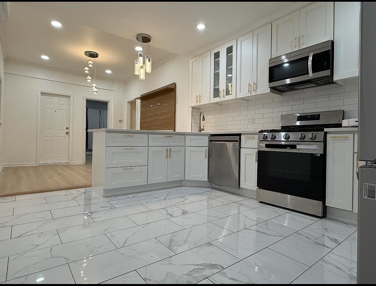 Spacious family home with kitchen and living area