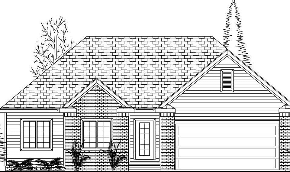 This will be a 3 car garage, elevation shows incor