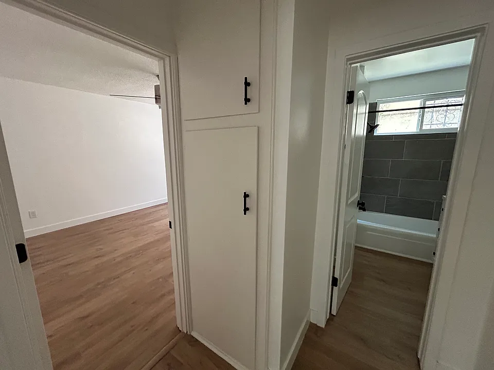 bedroom and hallway