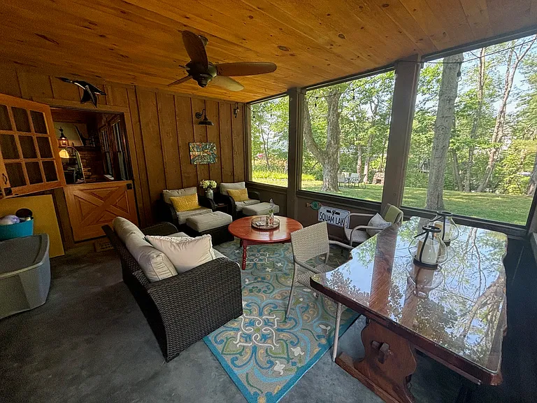Beautiful spot to lounge, overlooking the property and water